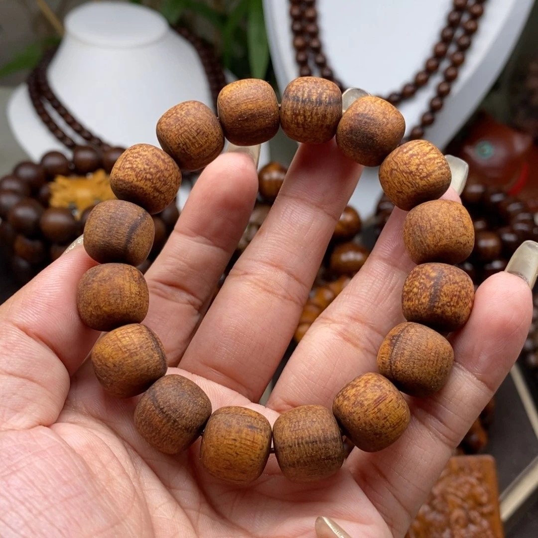 贡木手串/手链贡木1314橘皮辣黄火焰龙二档