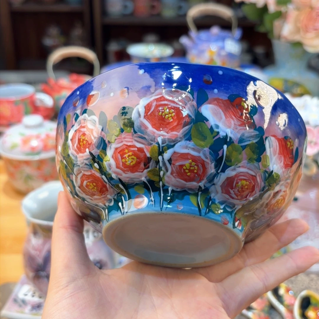 景德镇手绘高温釉下彩陶瓷茶具