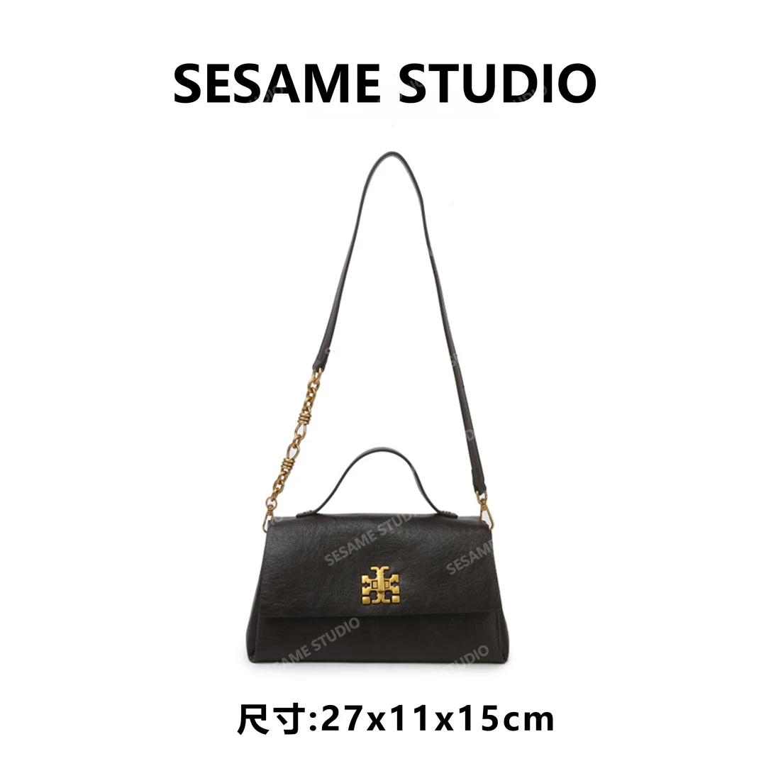 【芝麻集】BF-66615-咖啡色休闲时尚百搭腋下女包