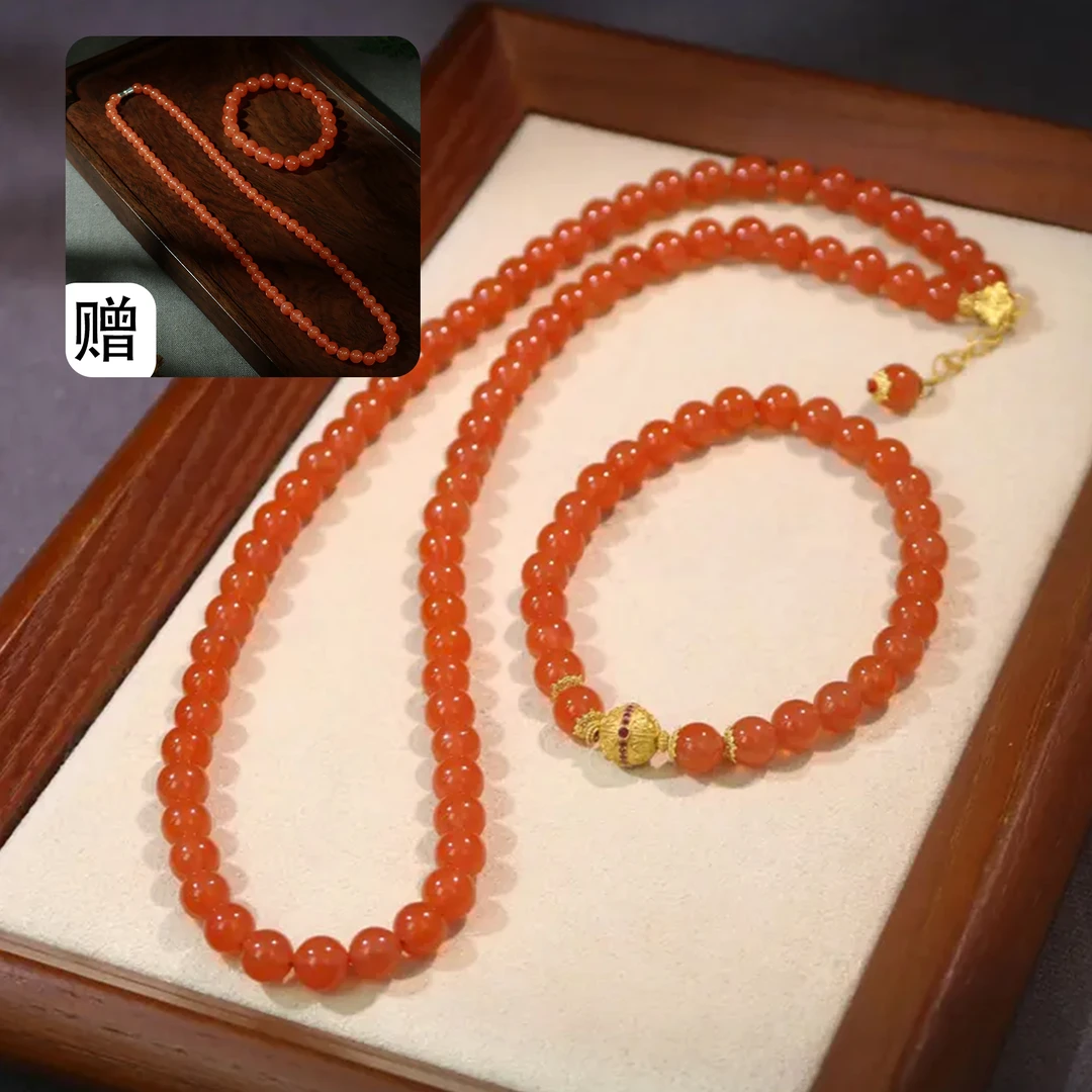 凰一品 保山河湾冰红套装18K金（送川料冰红套装）