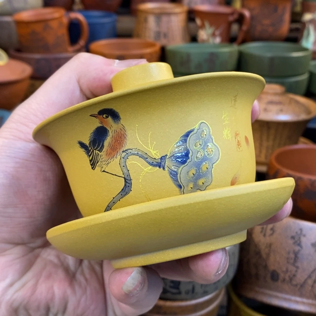 紫砂杯子宜兴全手工紫砂杯