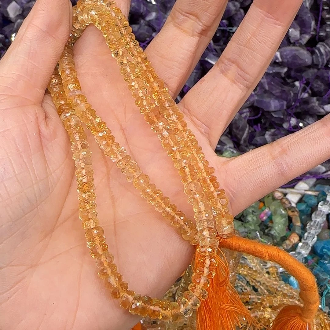 玛瑙/玉髓合金珠宝半成品鲸**海黄水晶卡5拍四82发一条
