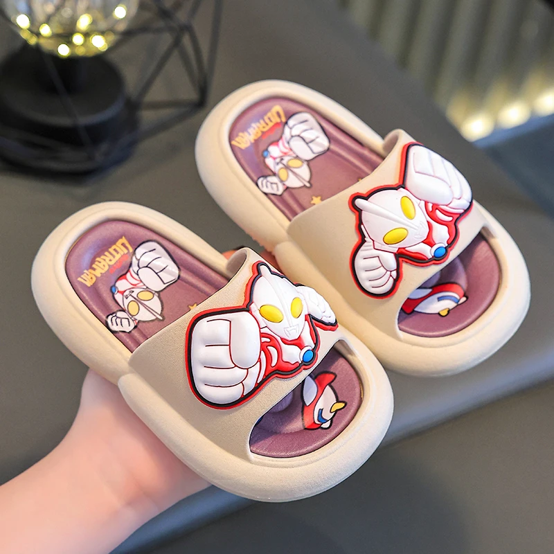 儿童奥特曼拖鞋夏季男童卡通居家中大童防滑软底小男孩宝宝凉拖鞋