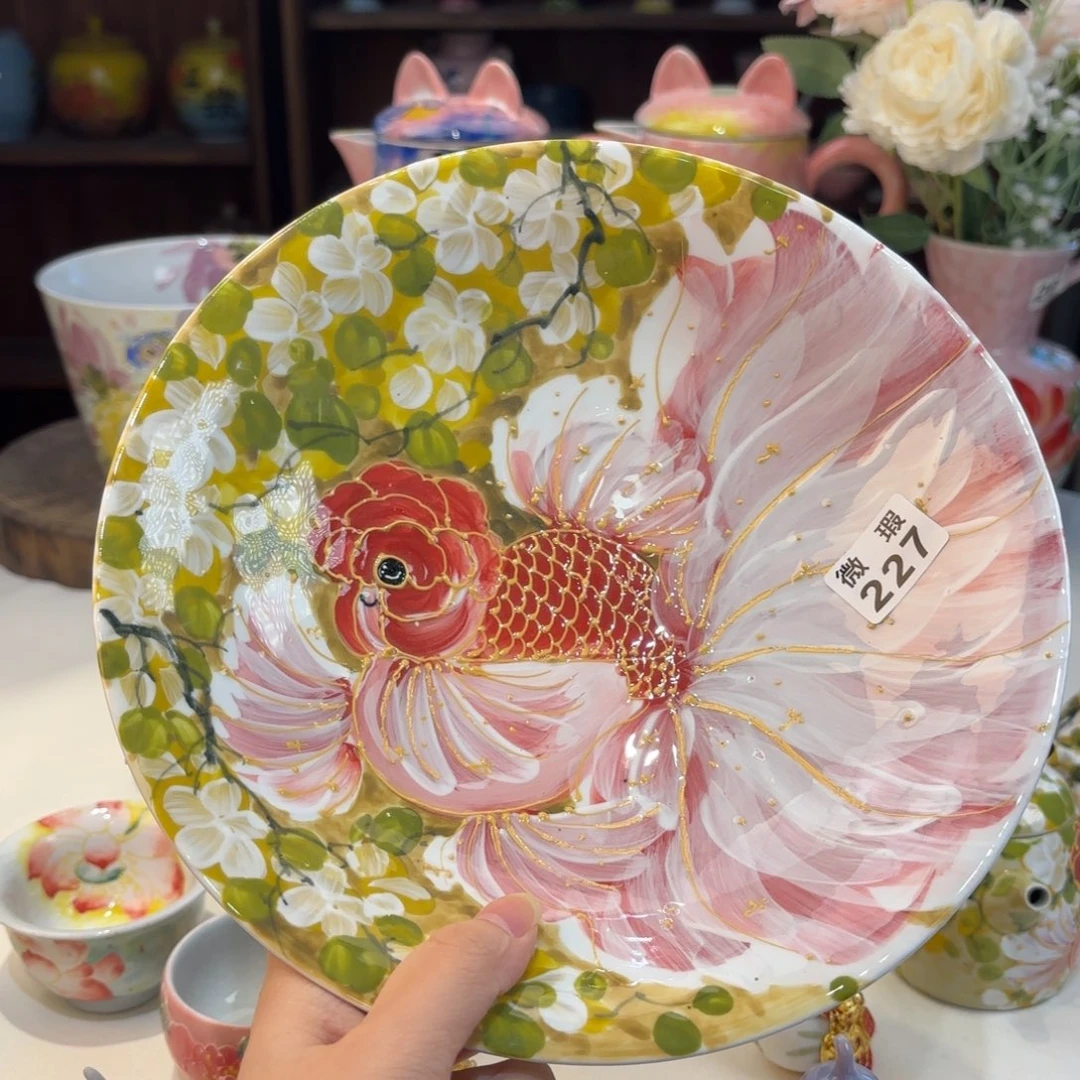 景德镇手绘高温釉下彩陶瓷茶具