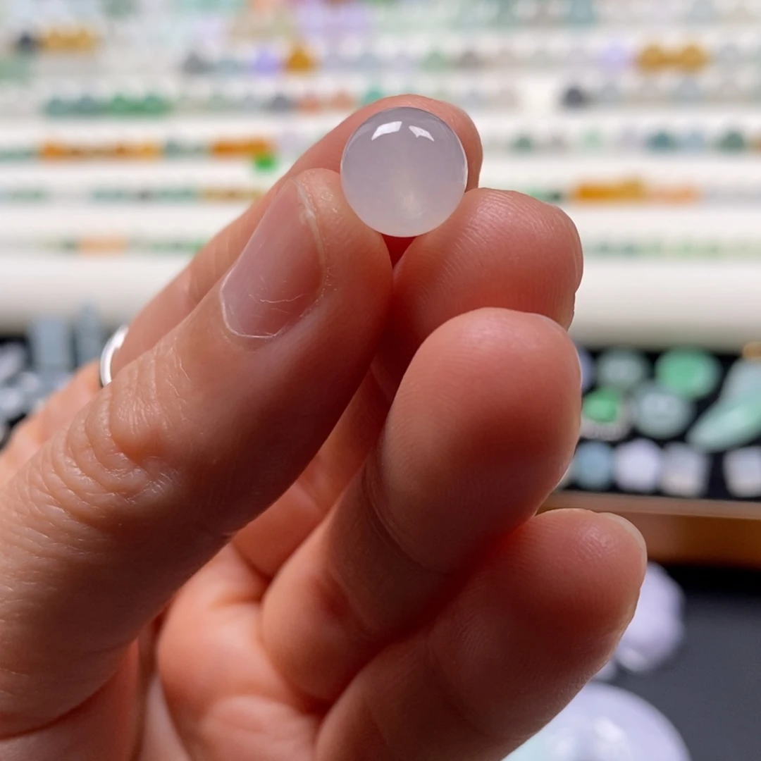 翡翠散珠卡9.3冰纯圆珠