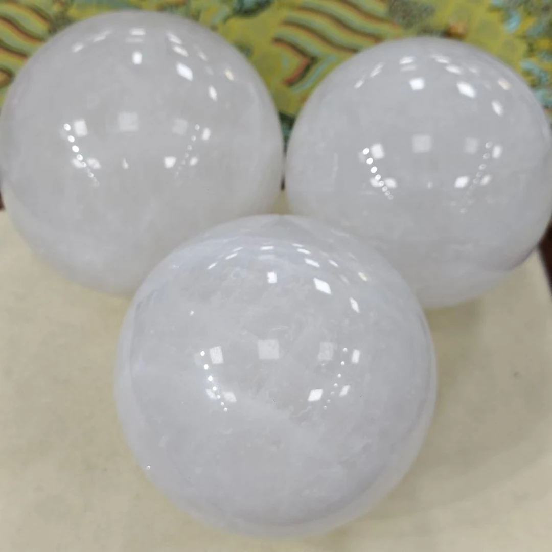 天然白水晶球 8公分+ 多样性发一件
