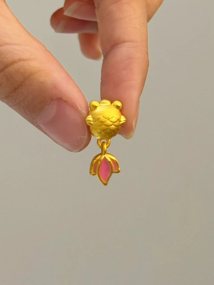 贝贝黄金 足金999 锦鲤 珐琅彩 转运珠 101