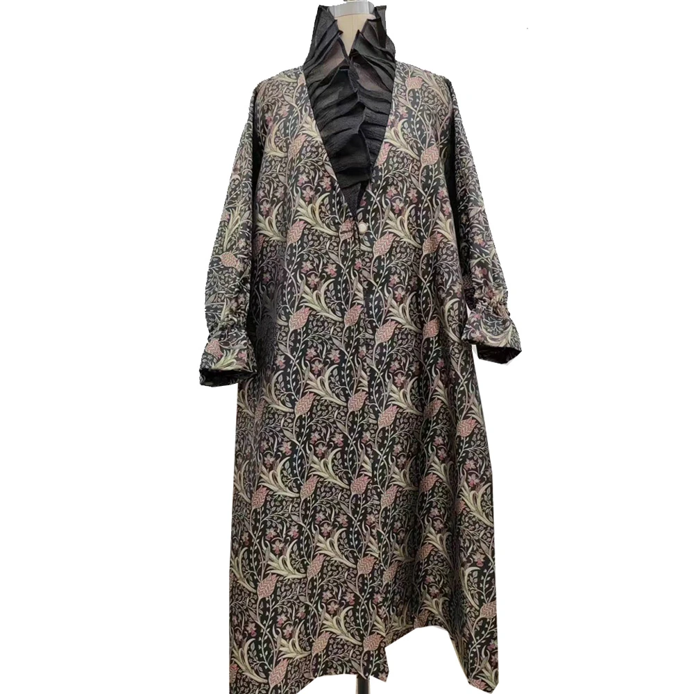 【大海轻奢】W23649新款设计师花色拼纱时尚款外披