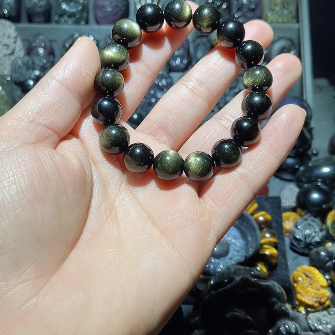 黑曜岩手链未镶嵌媛*！