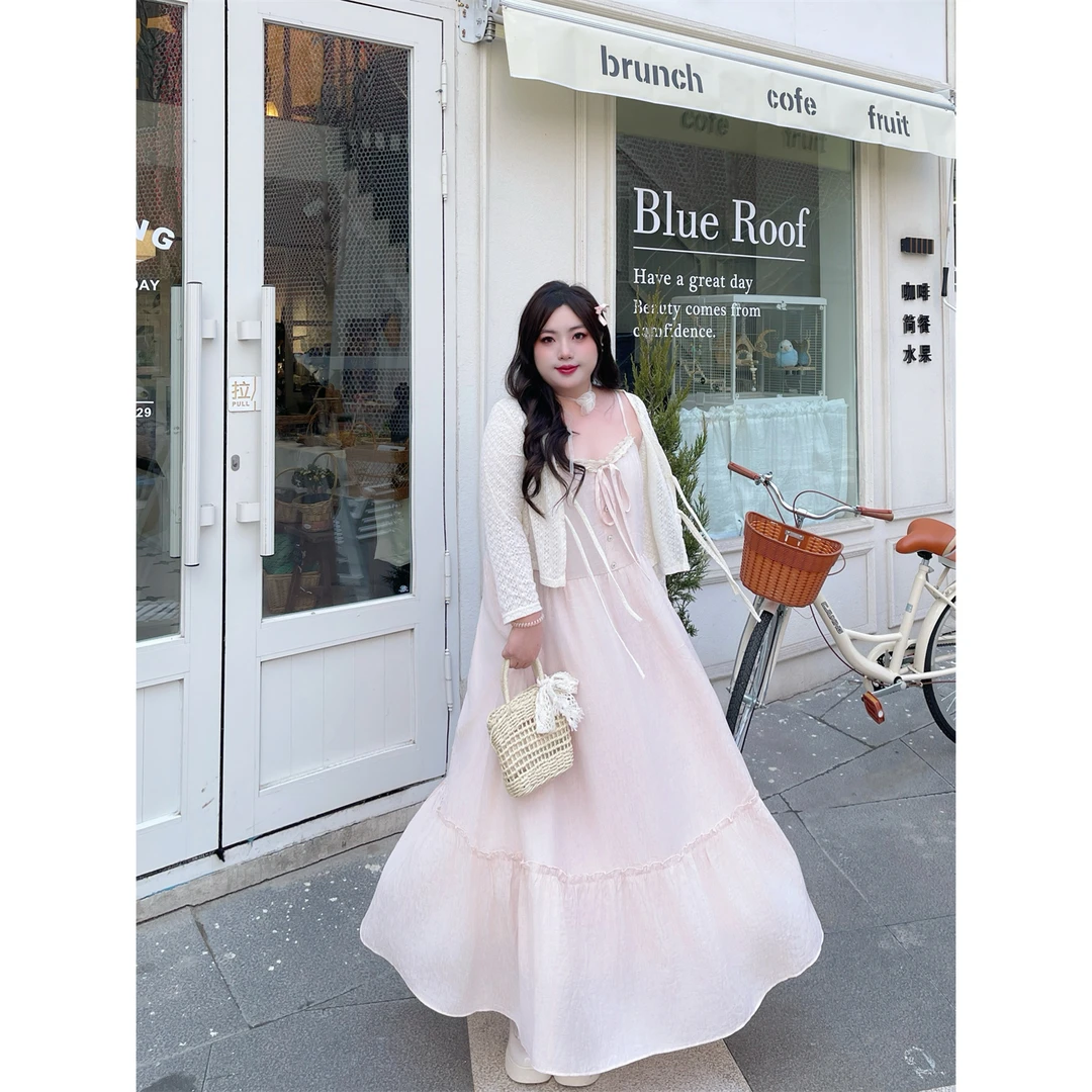 卢塞恩湖 / 白月光初恋系竹节皱连衣裙14082花契大码200斤胖mm