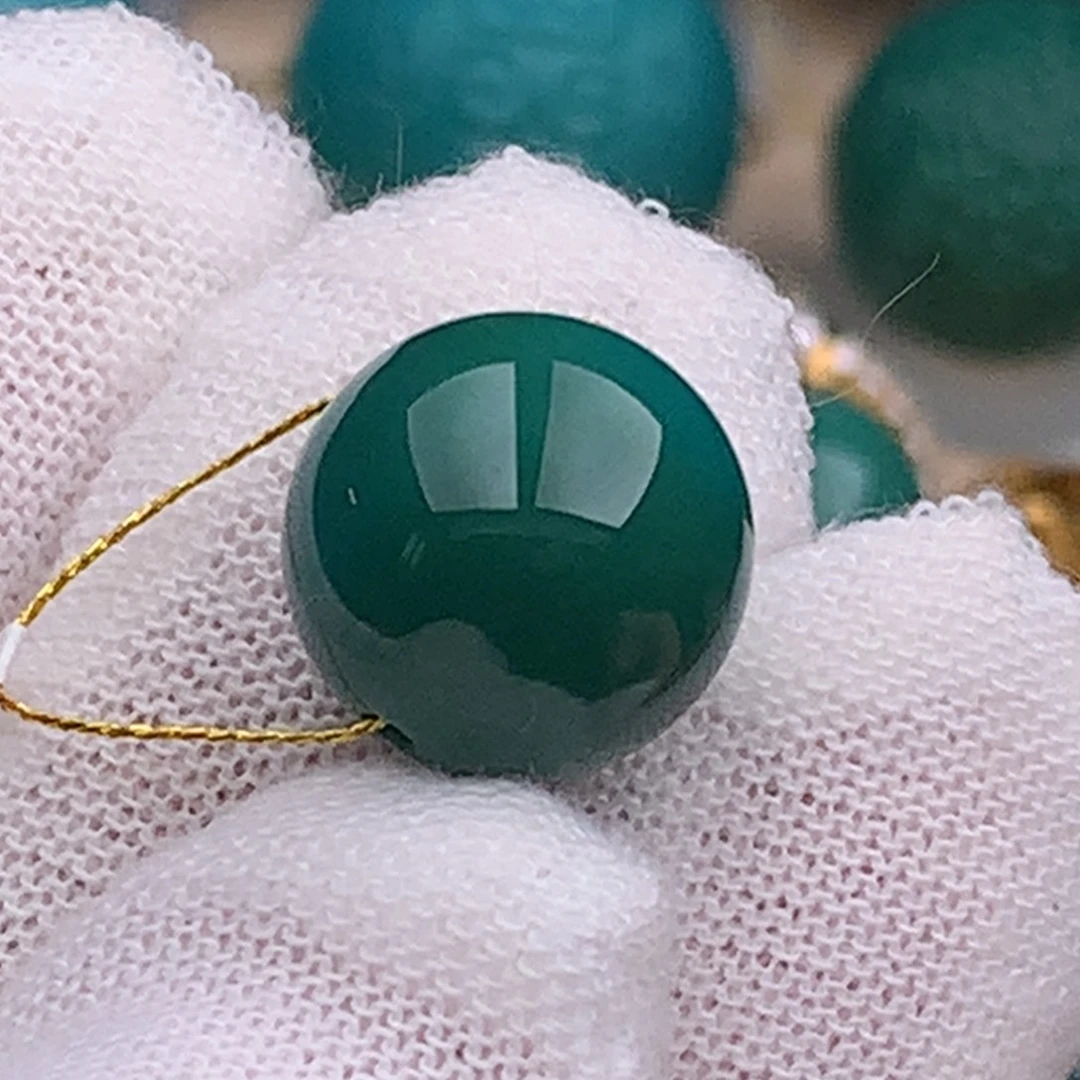 未镶嵌绿松石珠宝奇石13mm