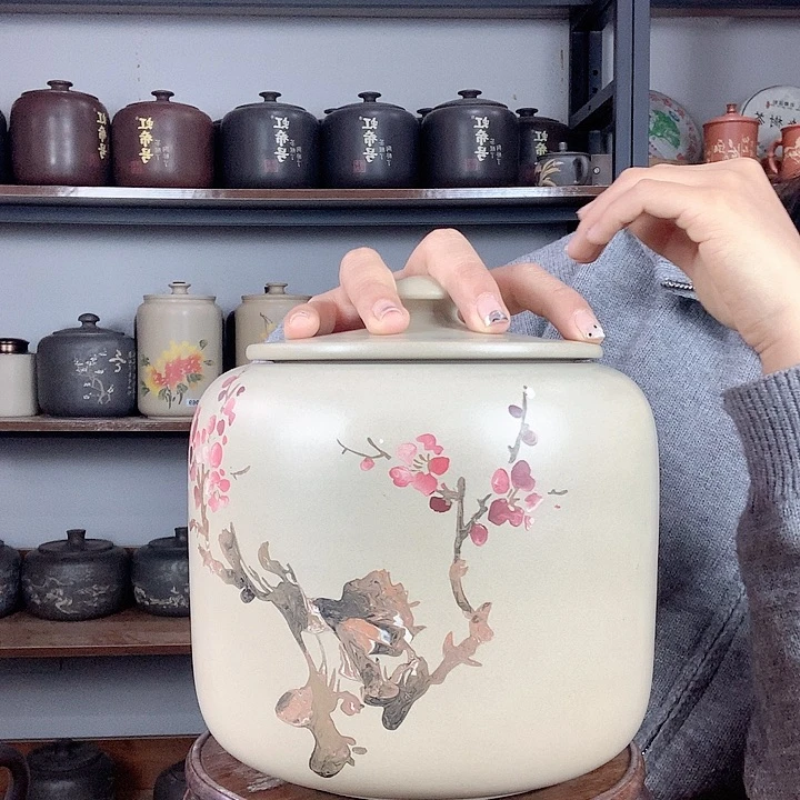 罐微瑕精磨彩填醒茶罐