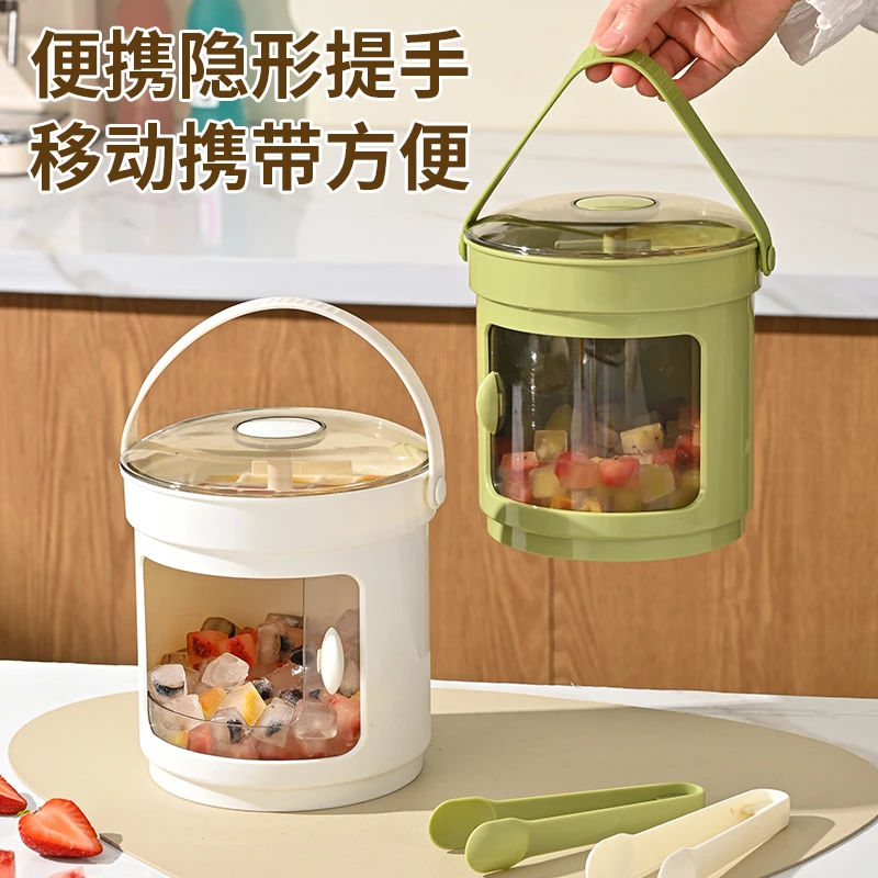 72格按压式冰块模具冰格带盖家用冰箱制冰盒储存盒冻冰块神器磨具