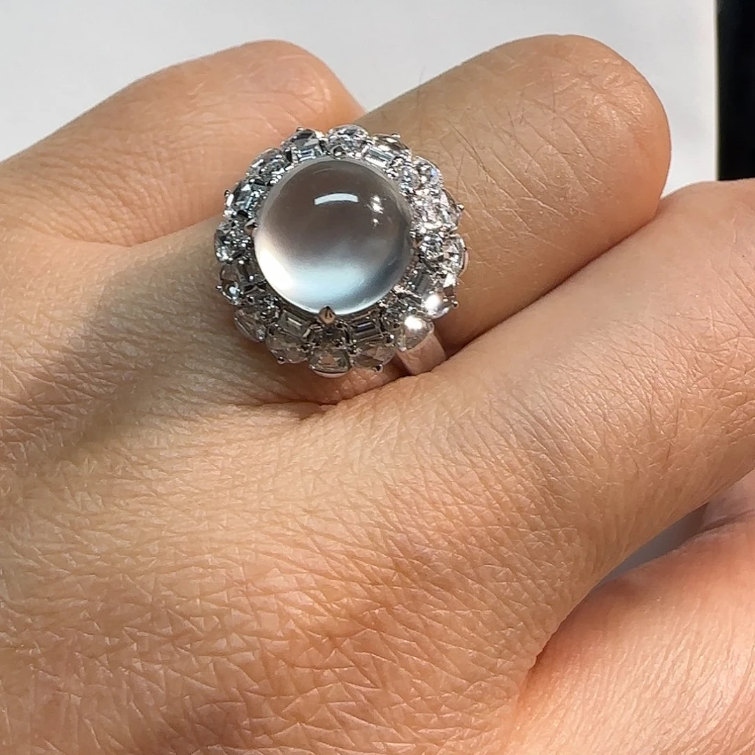 翡翠18K金镶嵌戒指戒指