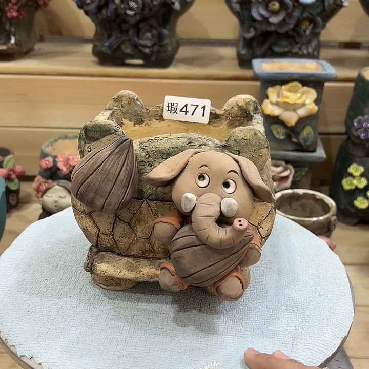 坠***叶嘻哈微瑕多肉花盆百搭