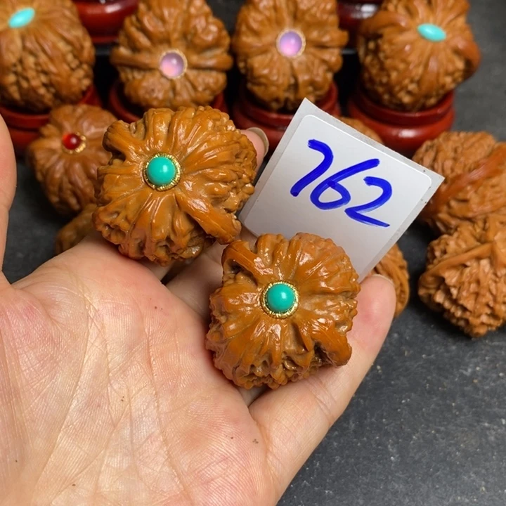 文玩核桃把件白石子762
