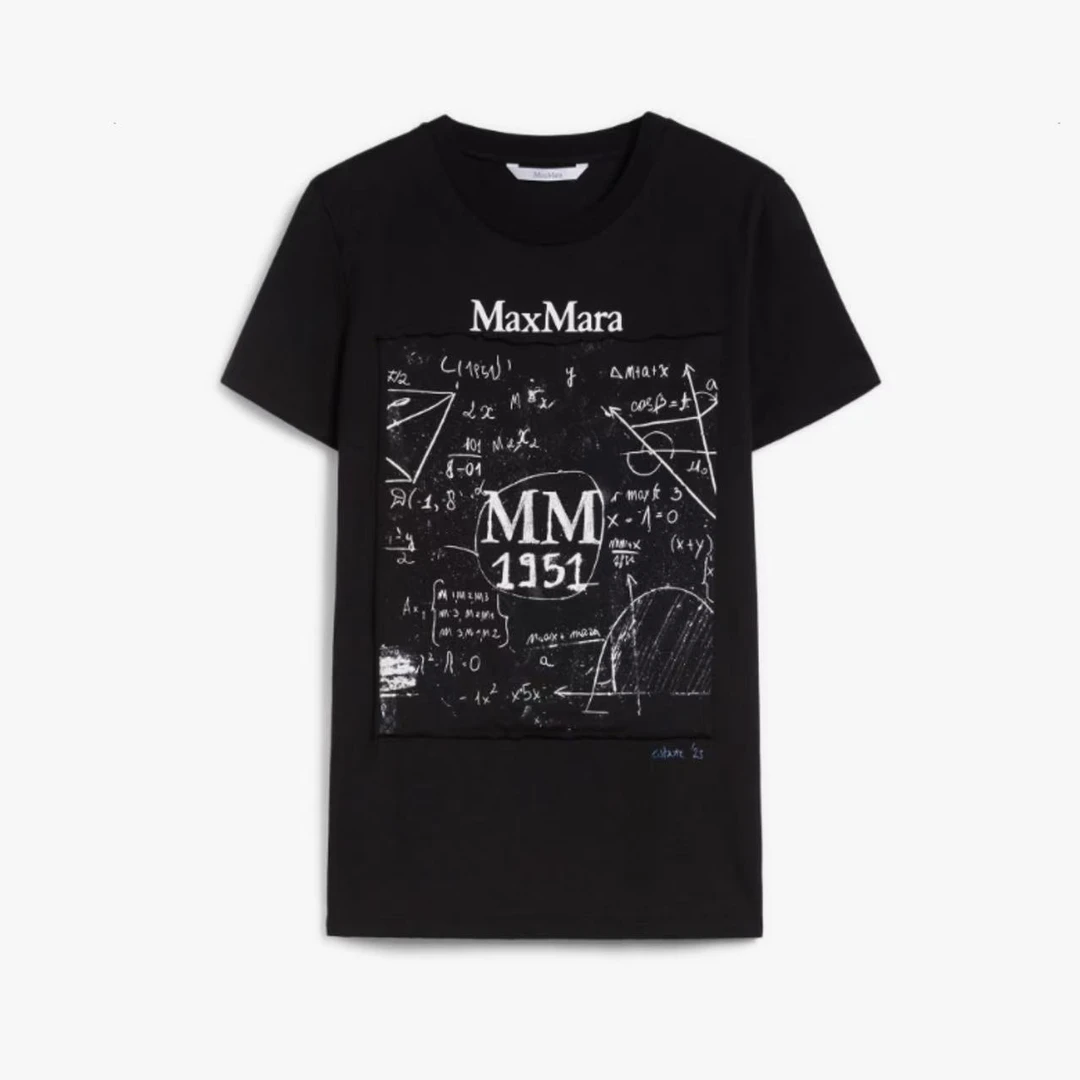 未使用 MaxMara 主线 25春夏新款 COLIBRI 女装Logo短袖T恤