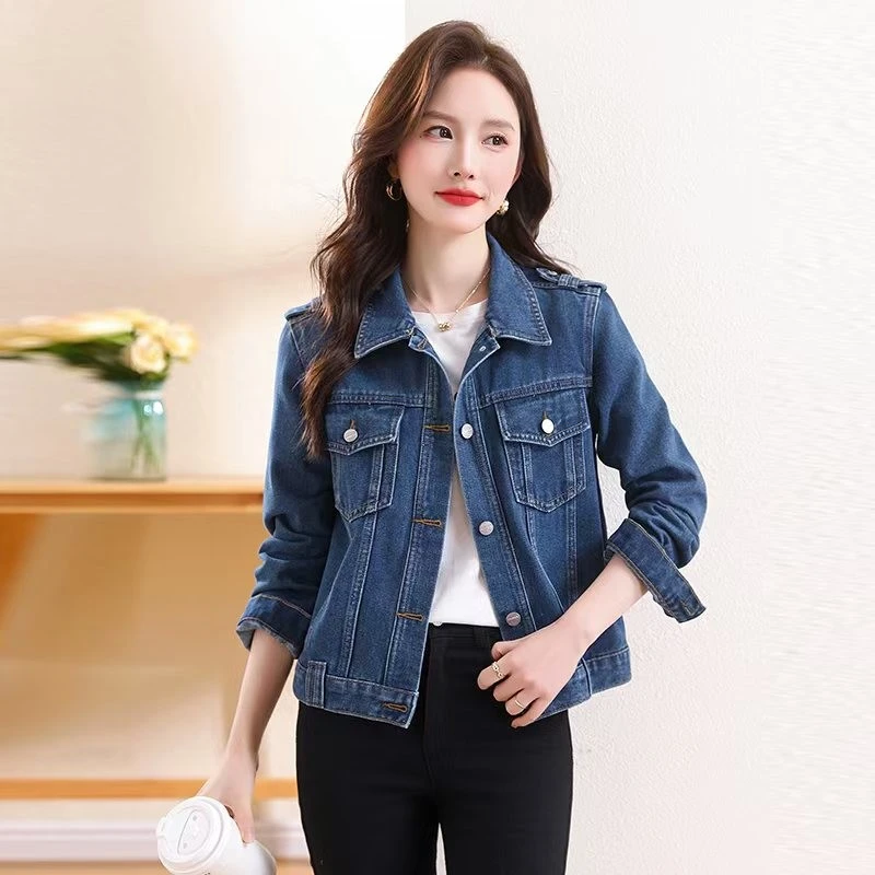 牛仔短外套女2025年春秋季新款洋气减龄韩版休闲百搭牛仔夹克上衣