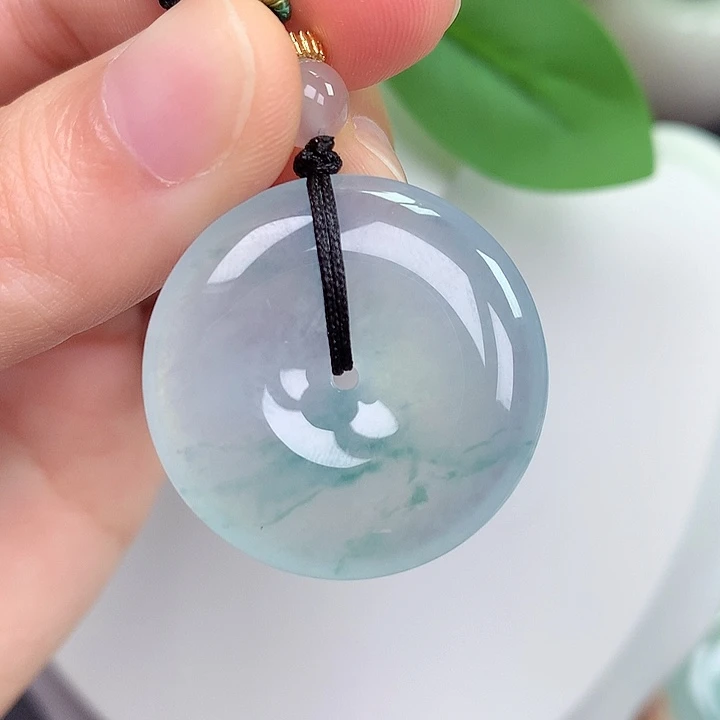 翡翠未镶嵌颈饰平安扣 29-6.1mm