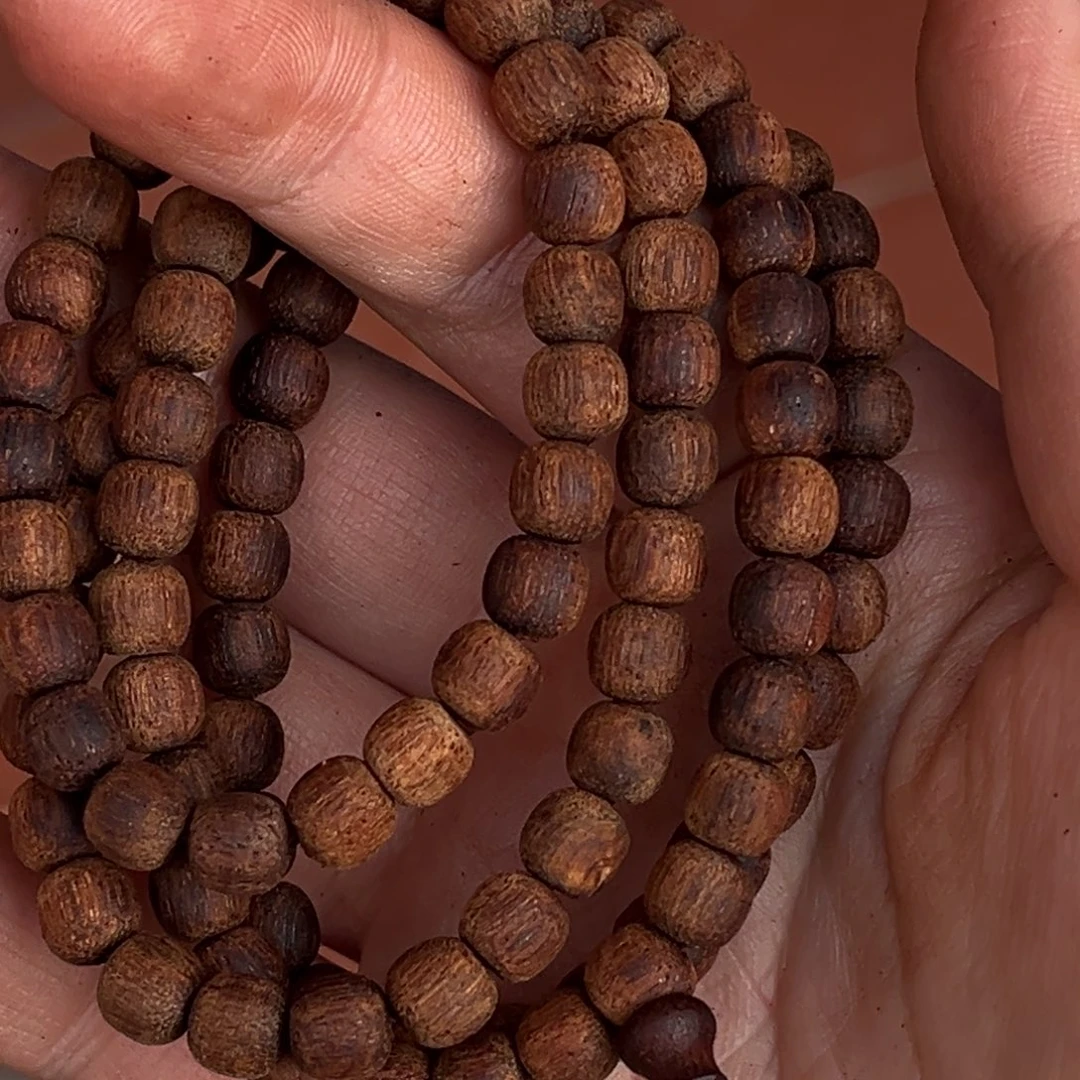 降真香手串/手链羁0.6x10老型珠糖结黄油麻丝