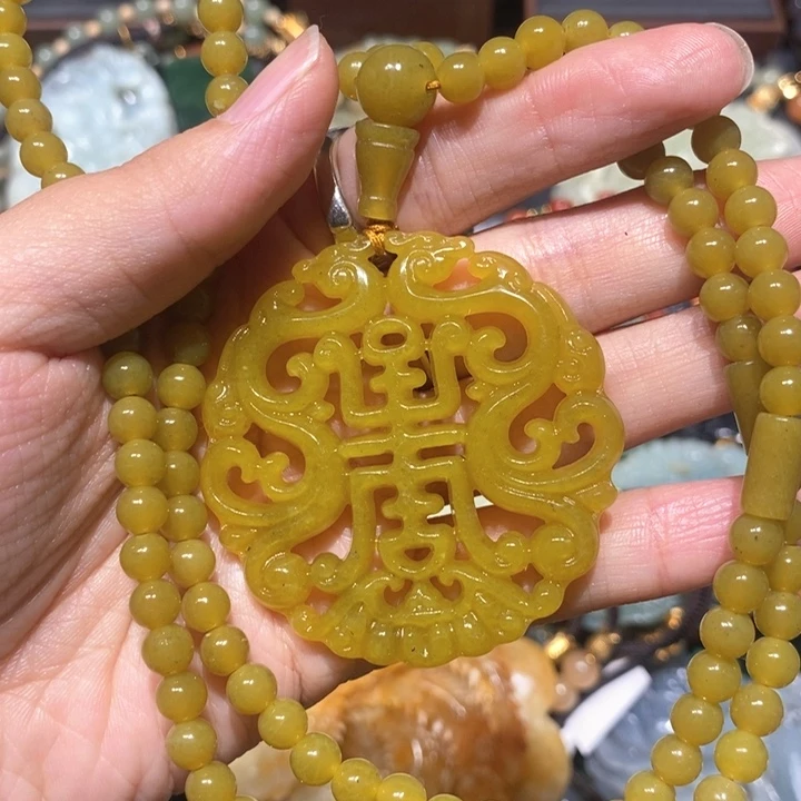 岫玉毛衣链未镶嵌