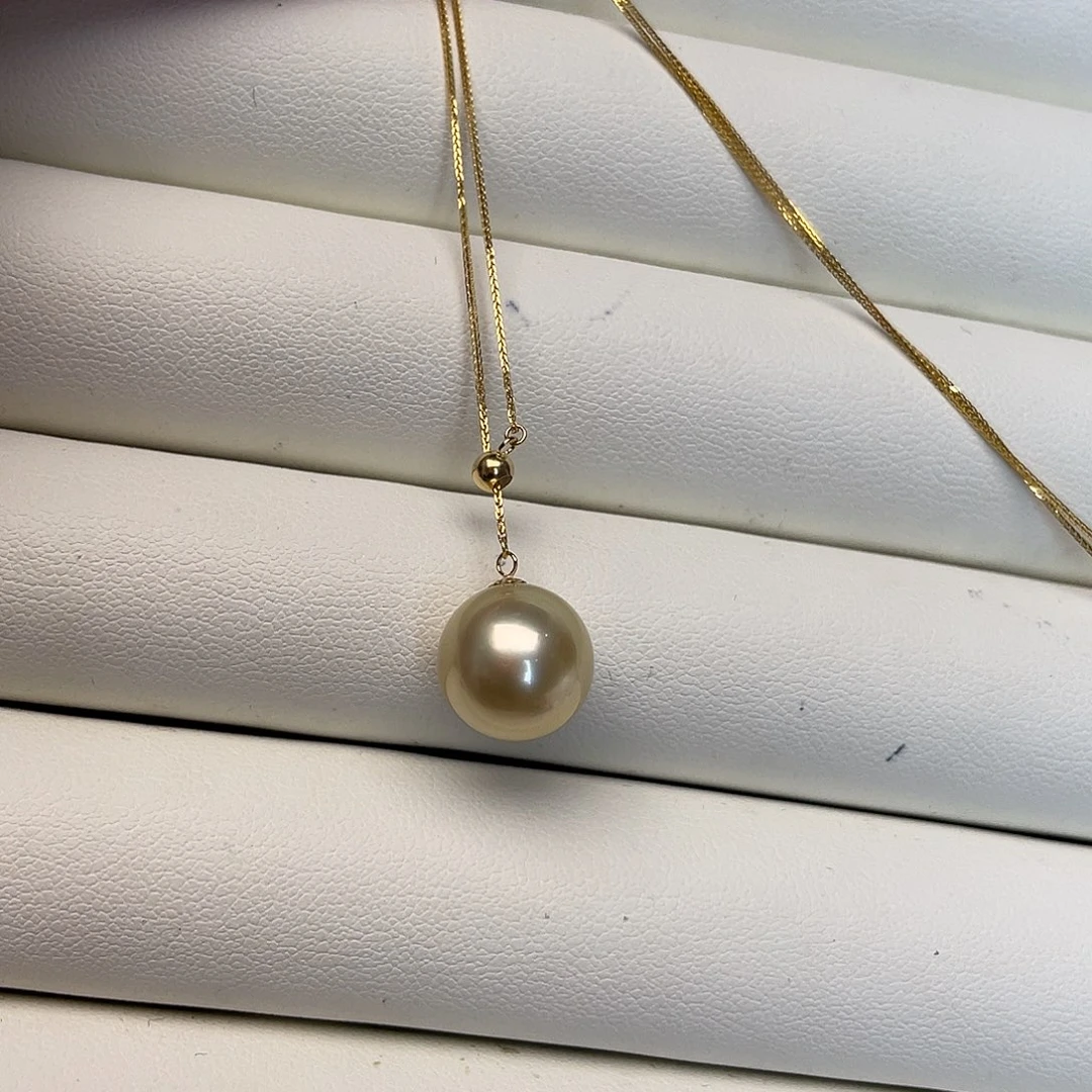 海水珍珠18K金镶嵌项链