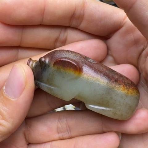 和田玉未镶嵌挂件泰*斋