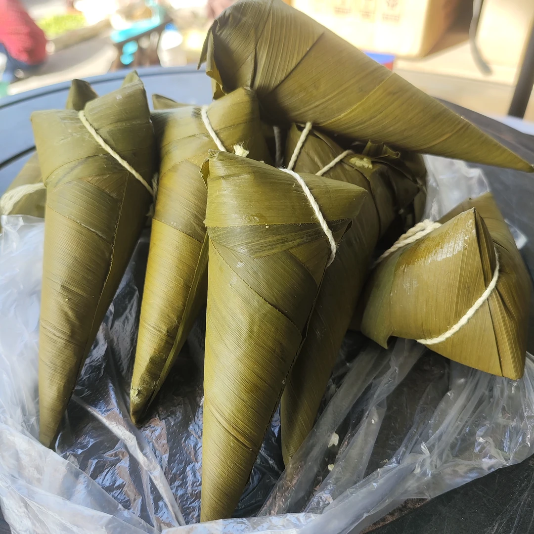 湖北农家菜牛角棕芦叶棕原味棕纯糯米手工棕