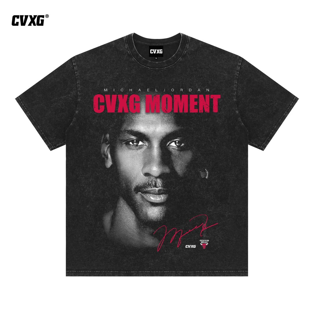 CVXG美式商店（乔丹大头）美式重磅纯棉T恤上衣新款篮球康利直喷