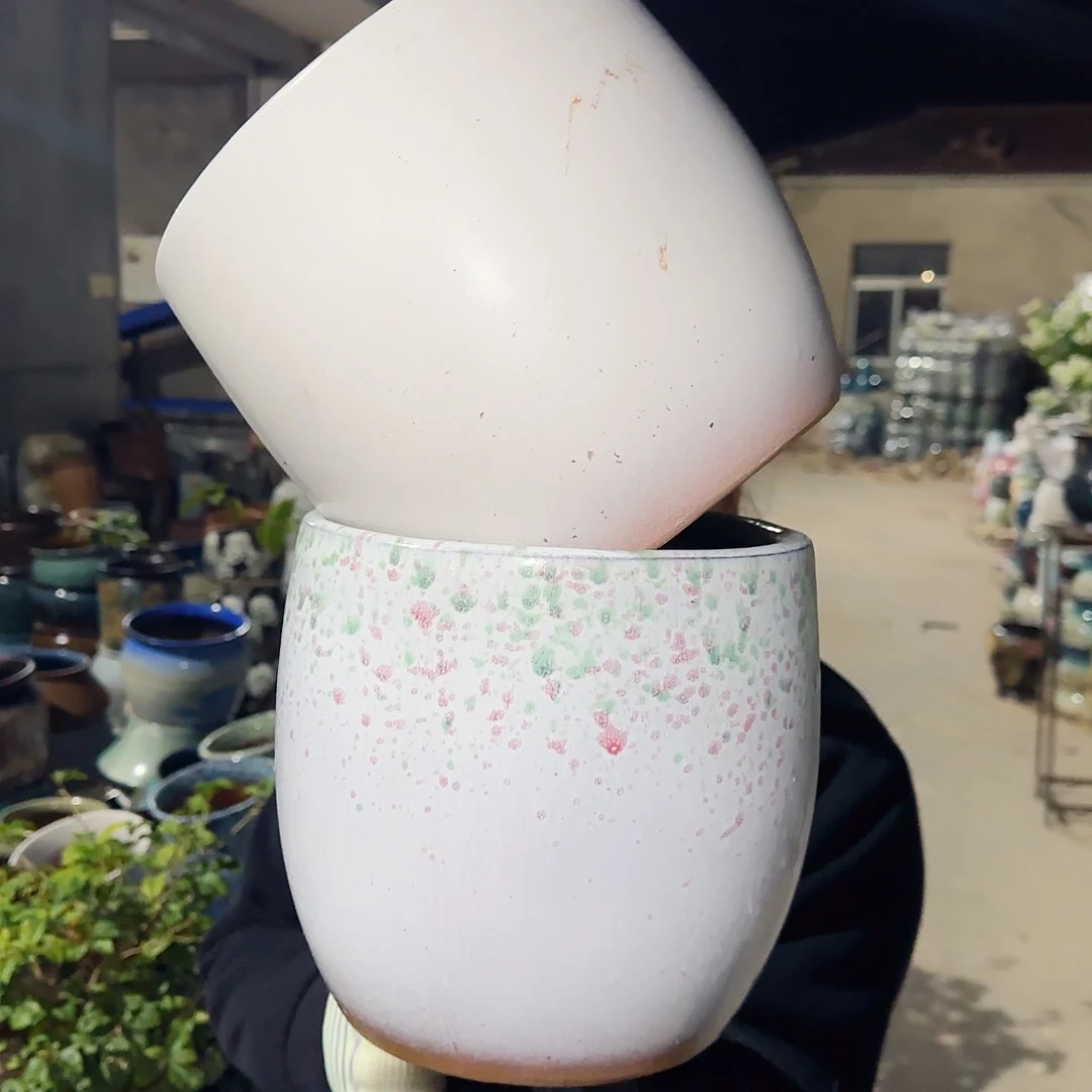 紫砂花盆高20口20