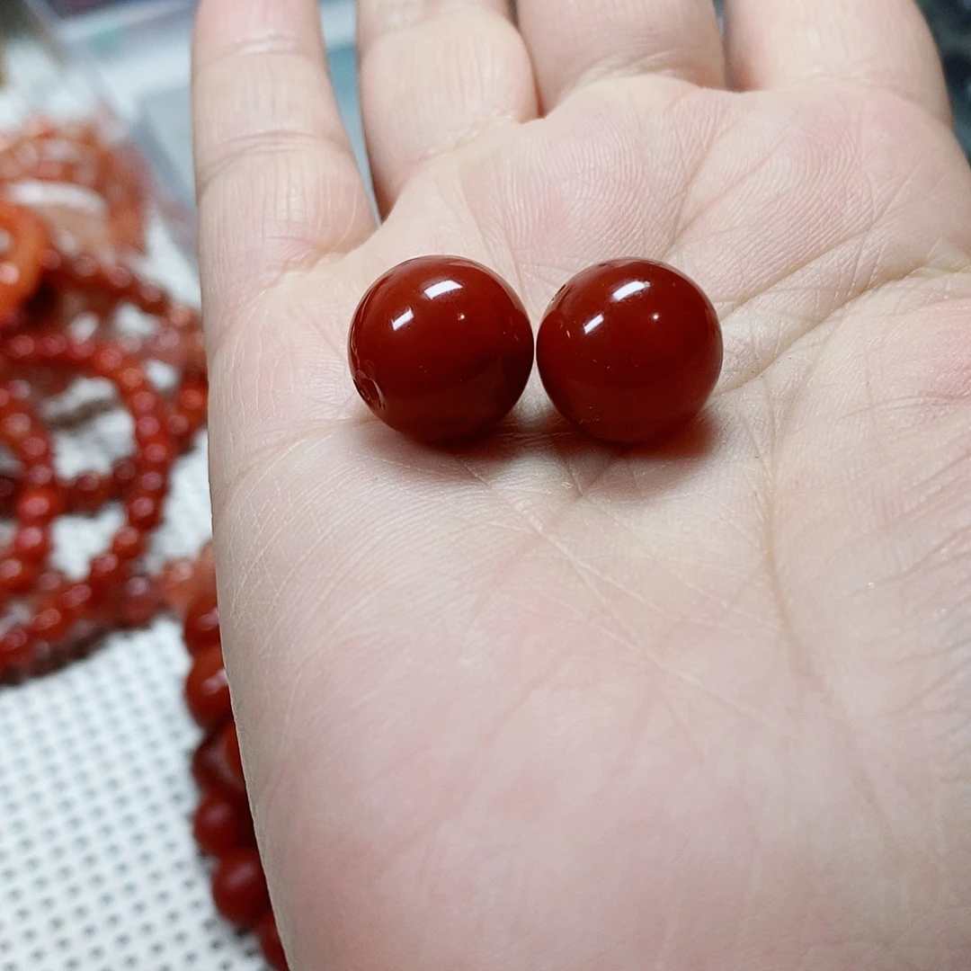 南红玛瑙未镶嵌单珠卡14