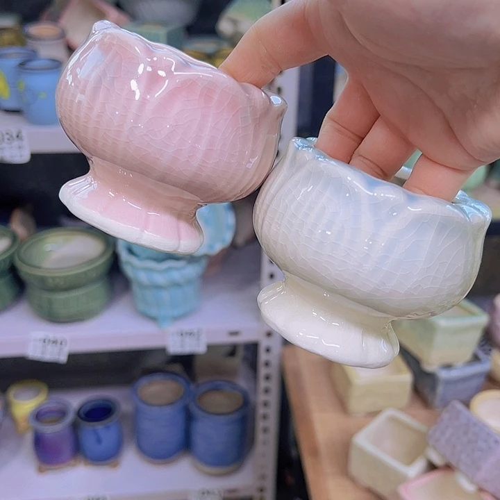 红陶陶瓷花盆当场满12包邮