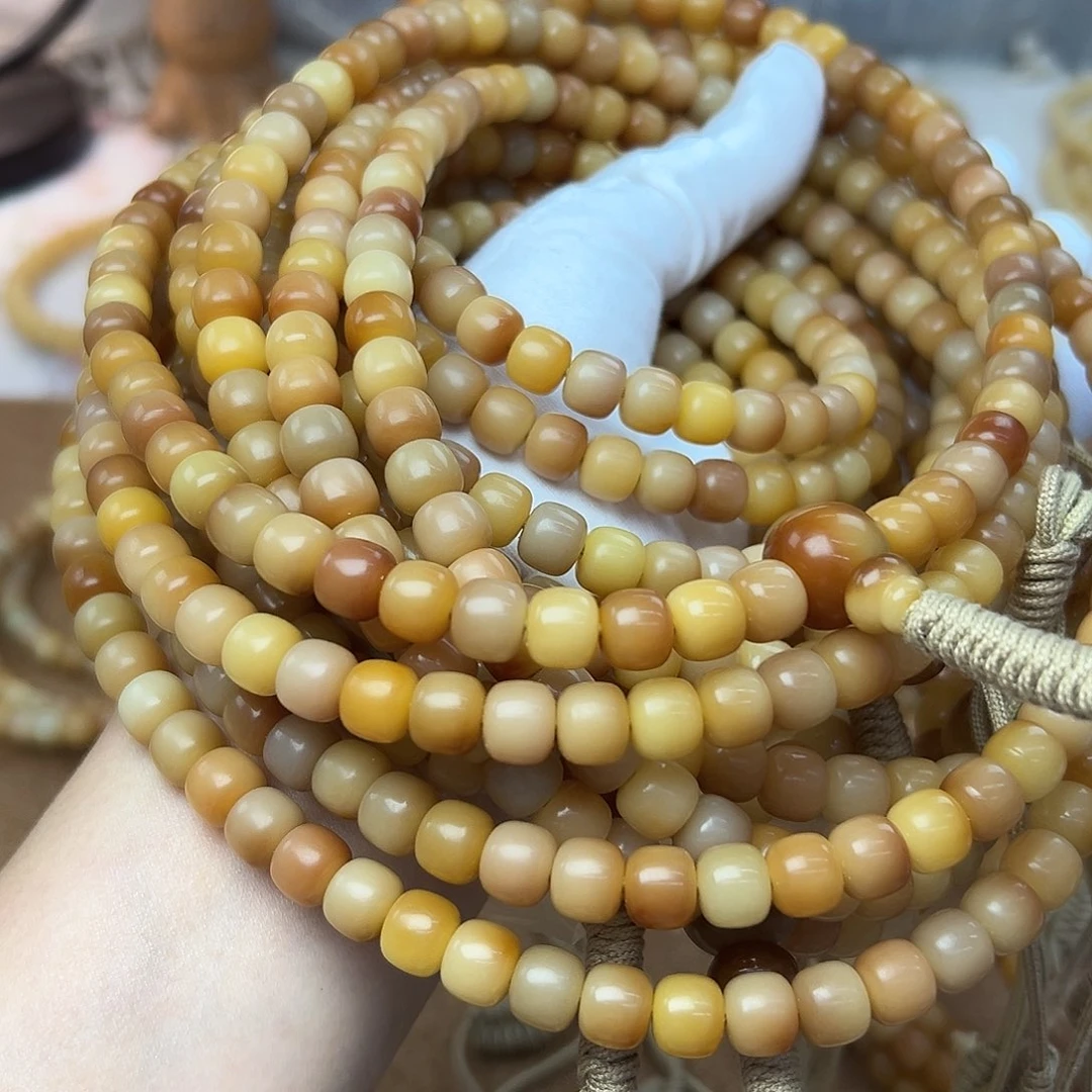 菩提根/象牙果吊坠89干磨天然紫皮粉念珠一锅0716