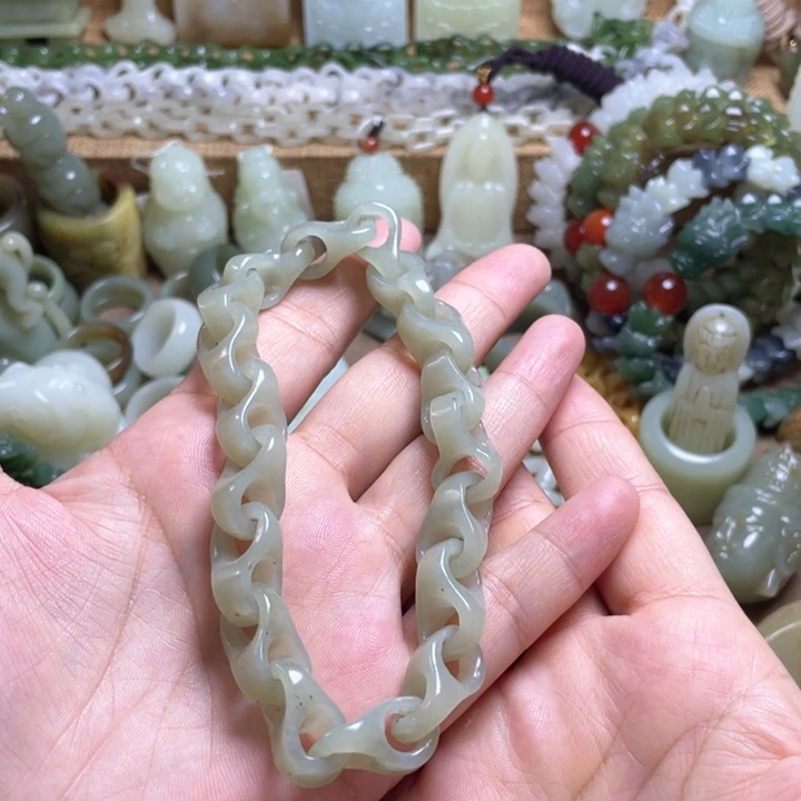 和田玉未镶嵌颈饰大****砖