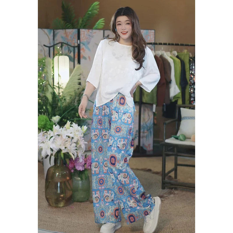 杯子家【吉祥大象直筒裤】舒适透气凉爽款