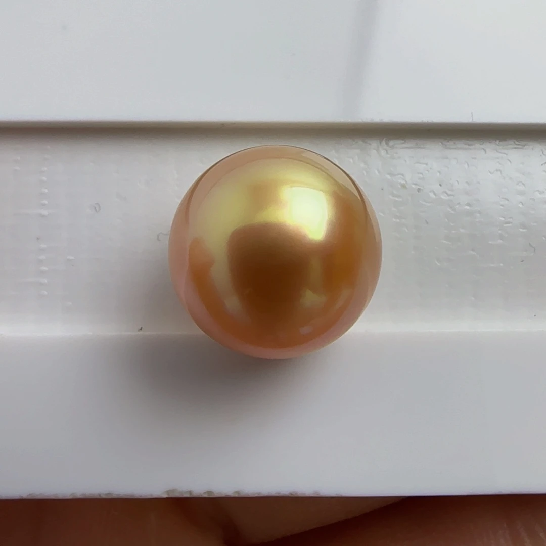 海水珍珠裸珠南洋金珠12.0