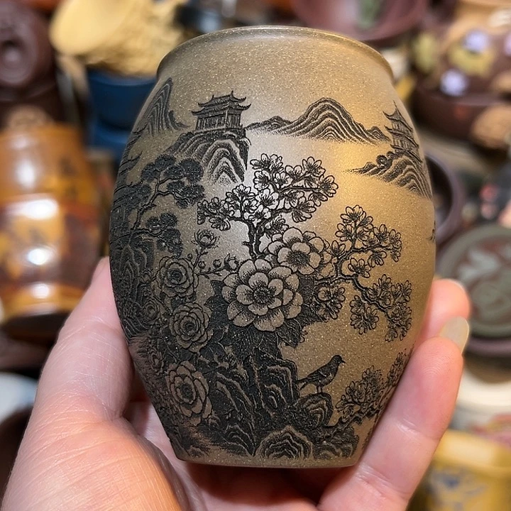 紫砂茶杯宜兴紫砂主人杯