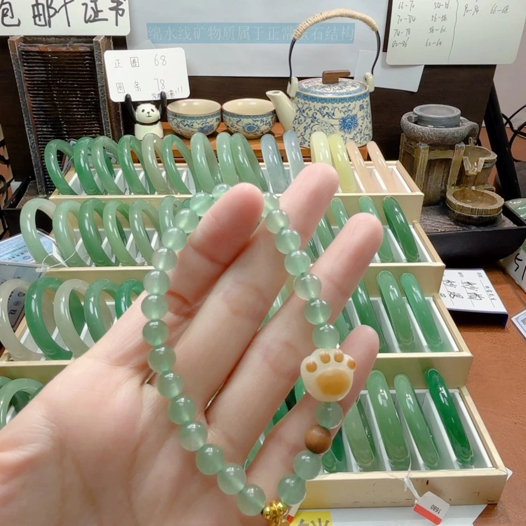 东陵石手镯合金9999