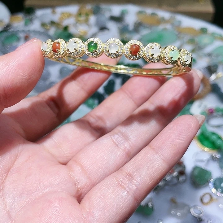 翡翠银S925镶嵌颈饰