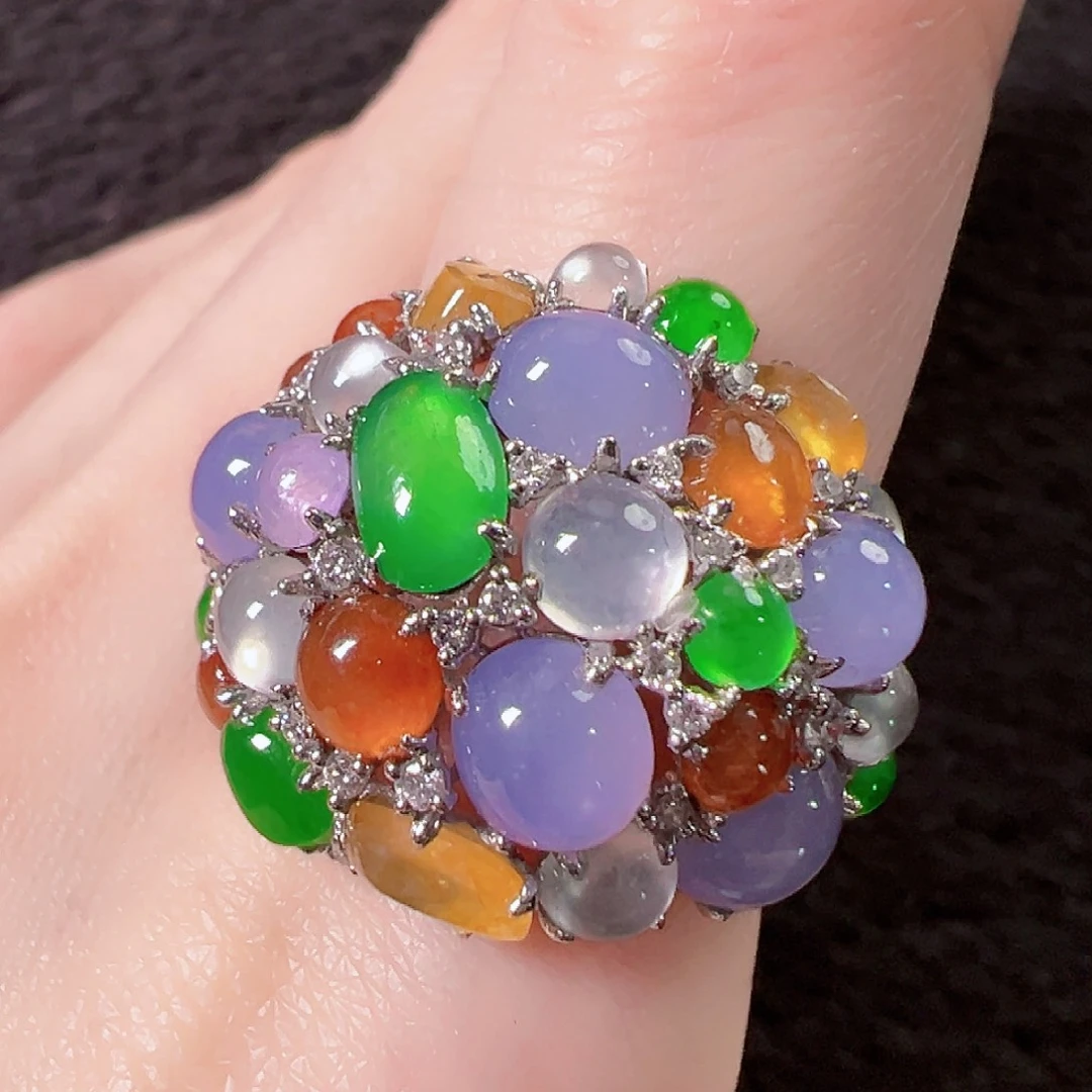 翡翠18K金镶嵌戒指签收后24小时鉴赏期，过时不退