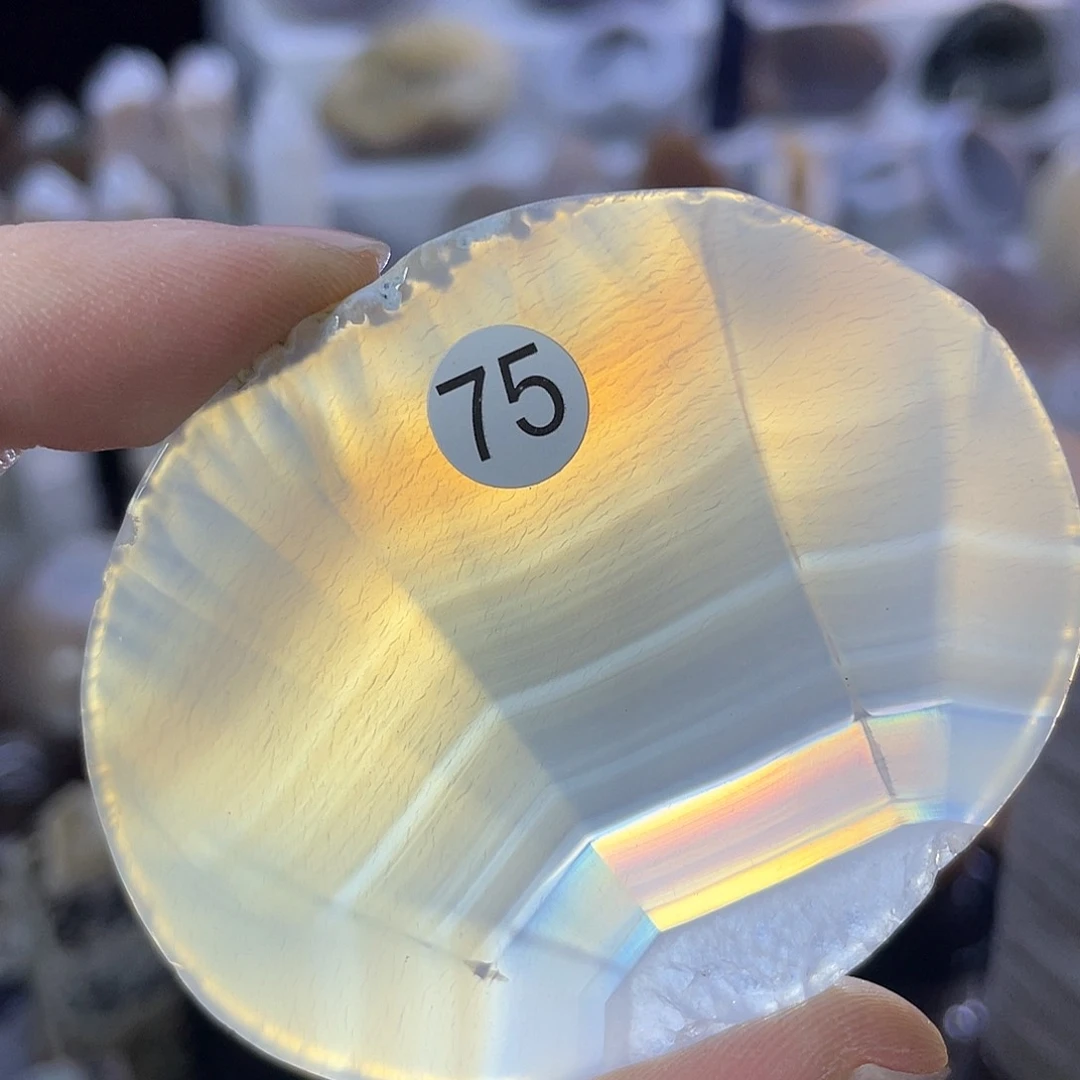 水晶超薄码瑙片未镶嵌