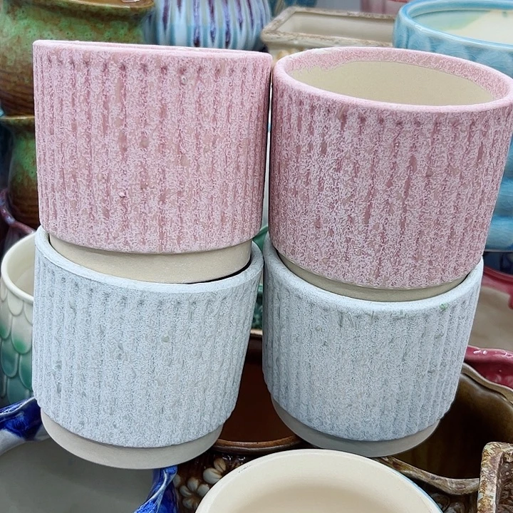 多肉绿植陶瓷花盆9.9包邮，有孔