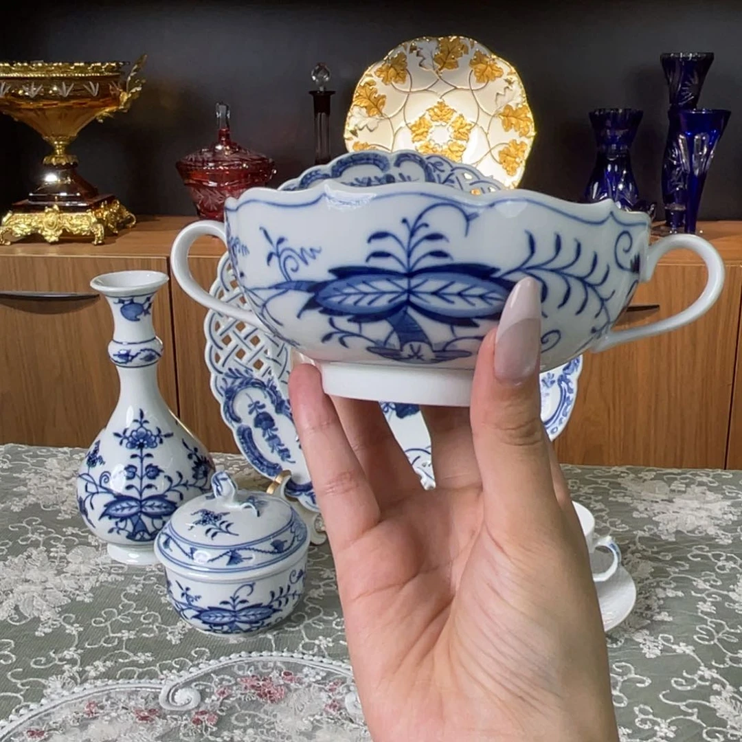 梅森蓝洋葱双耳碗一等品