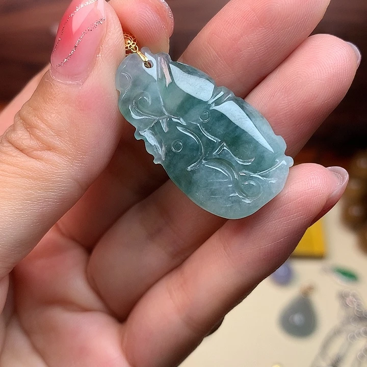 吊坠(不含链)未镶嵌翡翠天然缅甸A货翡翠