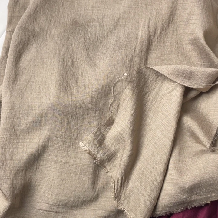 天丝（莱赛尔纤维）灰咖棉麻2米