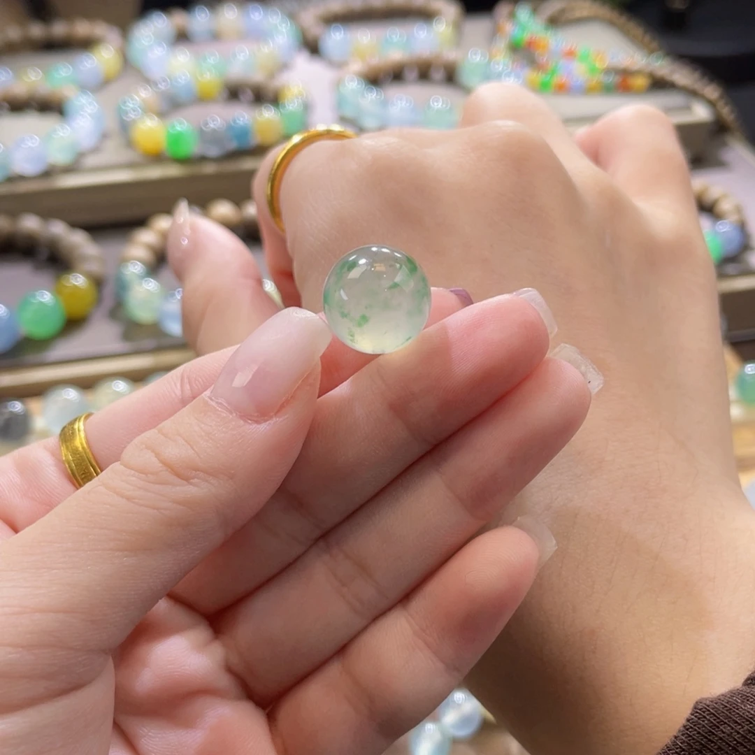 翡翠未镶嵌手链冰飘卡14