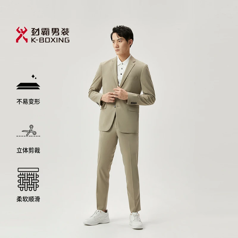 劲霸男装商务高档男士休闲上衣套西服修身春季|BSFT1904