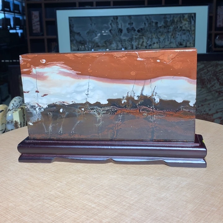 ，广西国画石摆件，收藏观赏