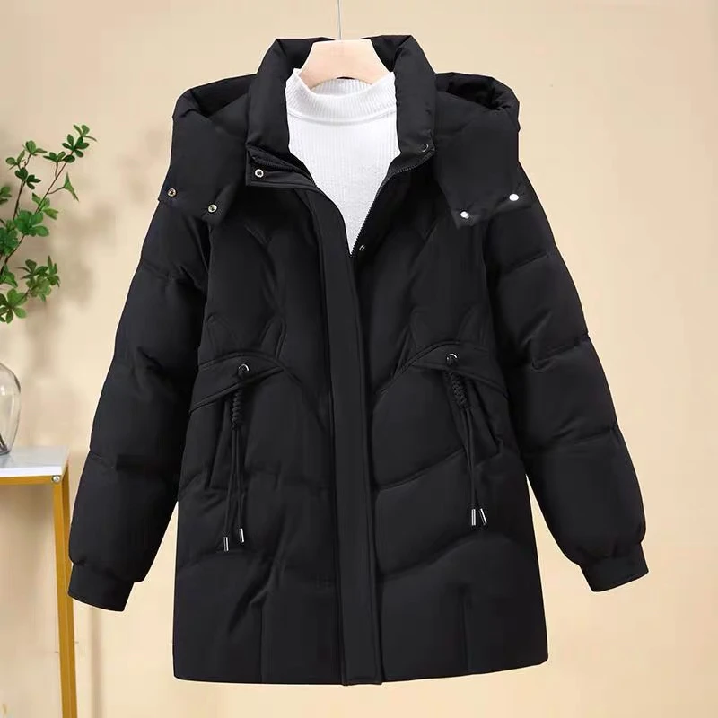 【亏本清仓】冬季新款棉服女中长款帽子宽松棉衣保暖棉袄外套815