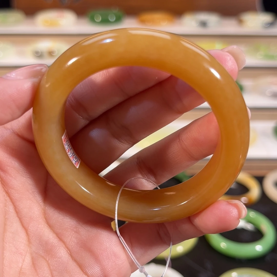 和田玉未镶嵌手镯蜜糖小圈福利